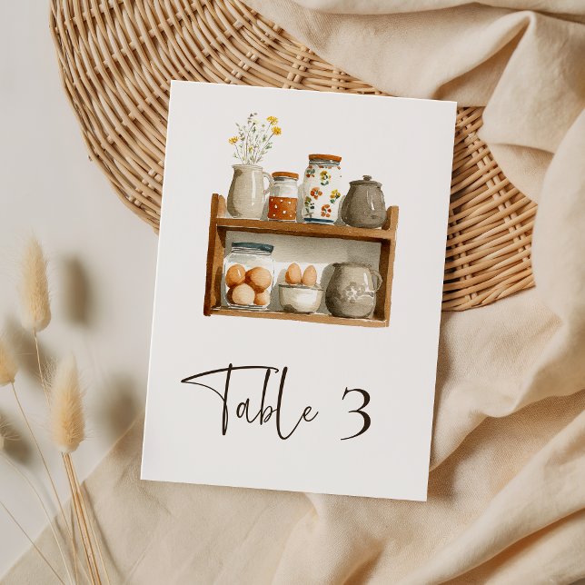 Country Farm Chicken Wedding Table Number (Creator Uploaded)