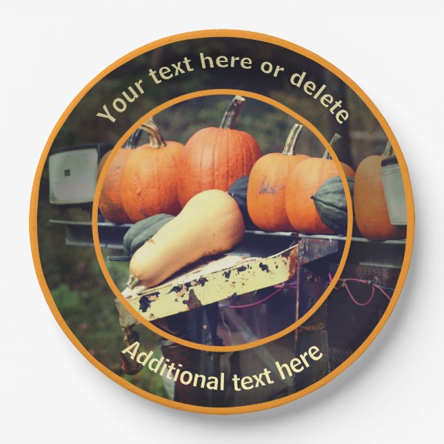 Country Farm Harvest Nature Personalised Party  Paper Plate (Front)