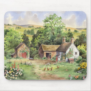 "Country Farm" idyllic country landscape Mouse Pad