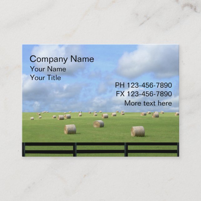 Country Farm Land Business Card (Front)