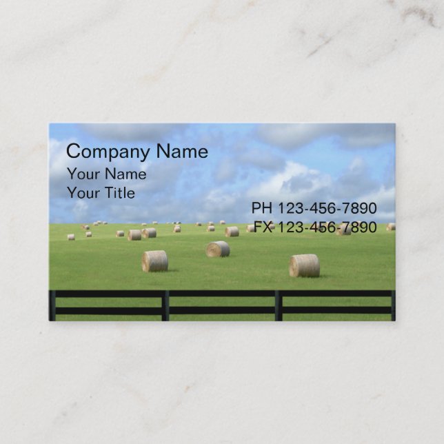 Country Farm Land Business Card (Front)