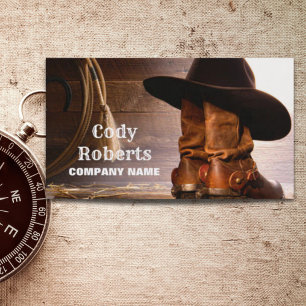 country farm rancher equestrian cowboy western business card