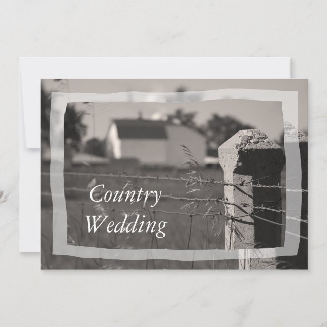 Country Farm Wedding Invitation (Front)