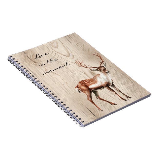 Country Faux Wood Deer Notebook (Right Side)