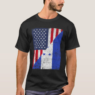 Country Flag  Half USA Half Honduras T-Shirt