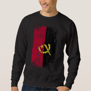 Country Flag Souvenir Grunge Flag Angola Sweatshirt