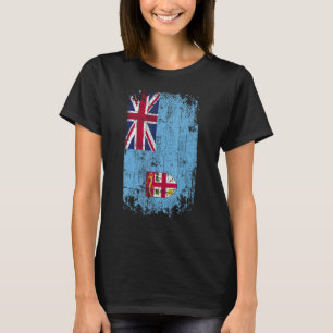 Country Flag Souvenir Grunge Flag Fiji T-Shirt