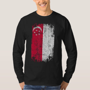 Country Flag Souvenir Grunge Flag Singapore T-Shirt