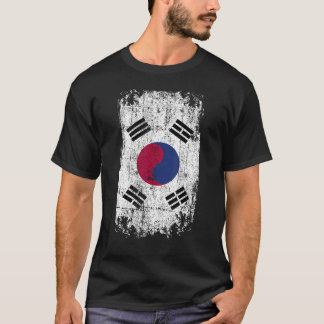 Country Flag Souvenir Grunge Flag South Korea T-Shirt