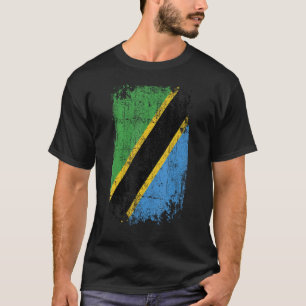 Country Flag Souvenir Grunge Flag Tanzania T-Shirt