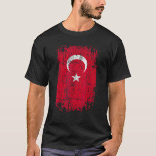 Country Flag Souvenir Grunge Flag Turkey T Shirt
