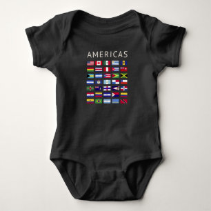 Country Flags Americas National Flags America Baby Bodysuit