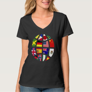 Country Flags Traveller Travelling World Flag T-Shirt