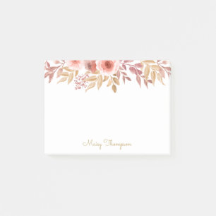 Country Floral Add Your Name Post-it Notes