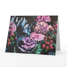 Country Floral Folded Greeting Card