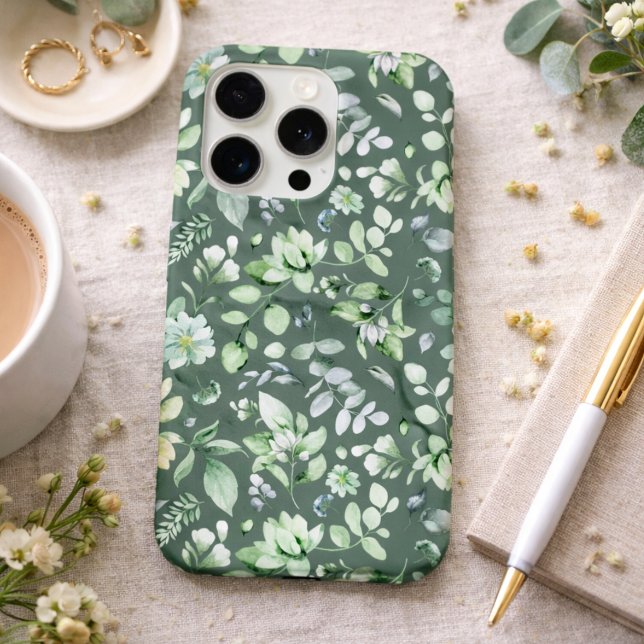 Country Floral Sage Green  iPhone Case (Creator Uploaded)