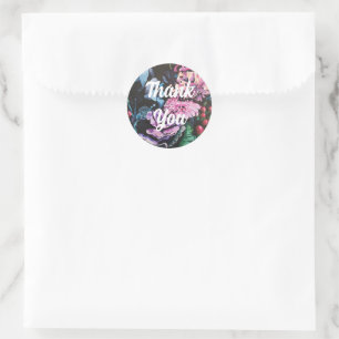 Country Floral Thank You Sticker