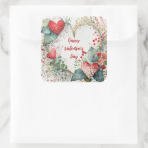 Country floral valentine heart wreath custom