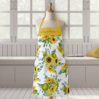 Country Floral Watercolor Yellow Sunflower