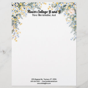Country Flowers Custom Letterhead