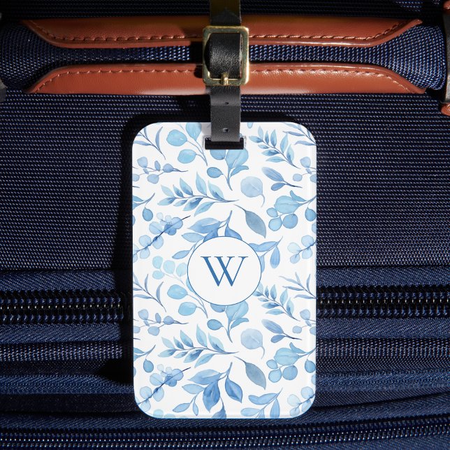 Country Foliage Blue and White Luggage Tag (Creator Uploaded)