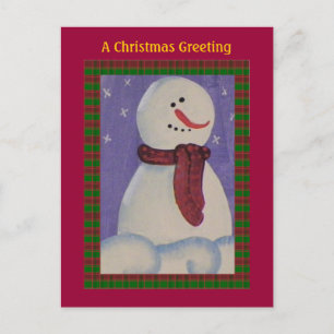 Country Folk Snowman Holiday