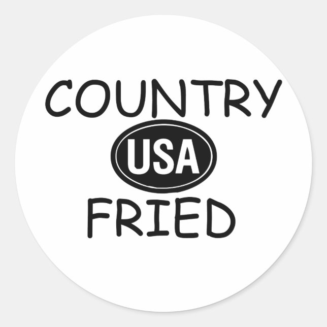 Country Fried Classic Round Sticker (Front)