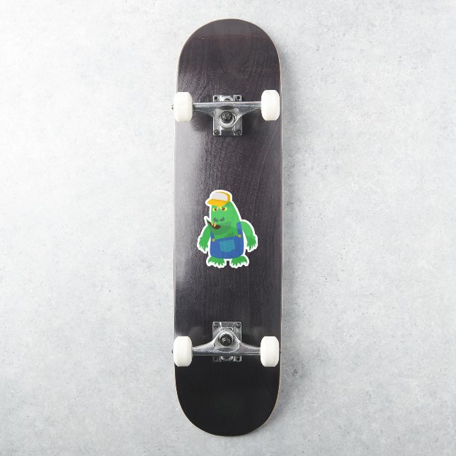 Country Fried Funny Cartoon Monster Character (Skateboard)