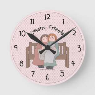 Country Friends Wall Clock