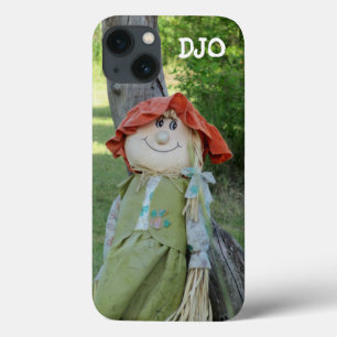 Country Gal Scarecrow Leaning On A Stump iPhone 13 Case