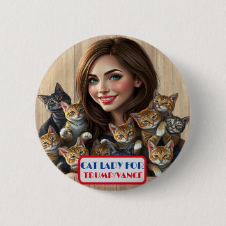Country Gals Cat Lady for Trump/Vance Button
