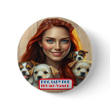 Country Gals Dog Lady for Trump/Vance Button