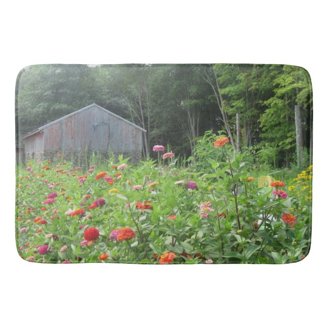 Country Garden and Barn Bath Mat (Front)