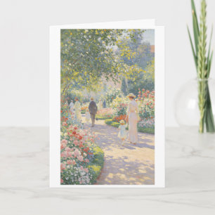 Country garden blank plain card