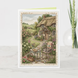 Country Garden Boho Folk Blank Art Card
