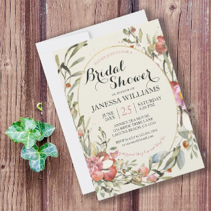 Country Garden Floral Bridal Shower Invitation