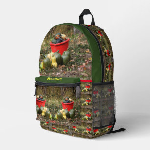 Country Garden Squash Harvest Personalised Printed Backpack