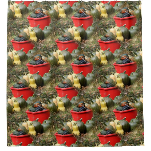 Country Garden Squash Nature Pattern  Shower Curtain (Front)