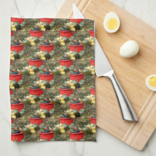 Country Garden Squash Nature Pattern Tea Towel