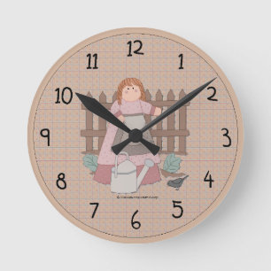 Country Garden Wall Clock