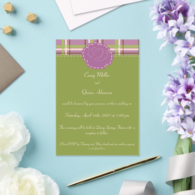 Country Garden Wedding Acrylic Invitations (Insitu (Wedding))
