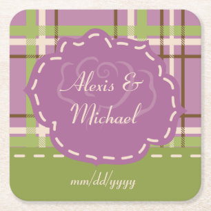 Country Garden Wedding Paper Coaster
