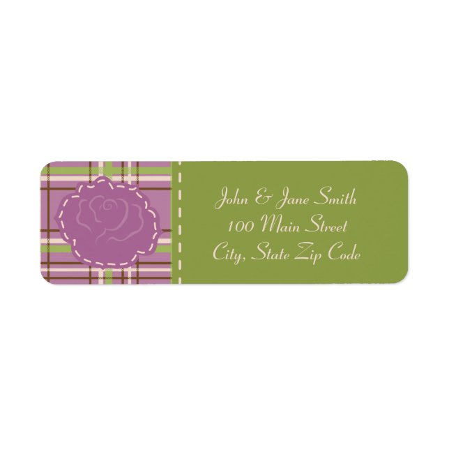 Country Garden Wedding Return Address Label (Front)