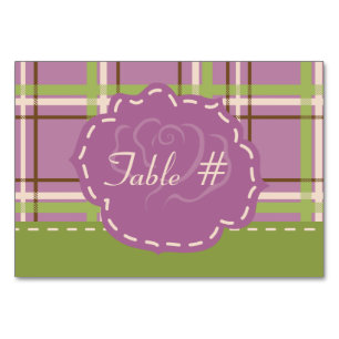 Country Garden Wedding Table Card