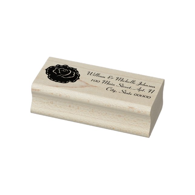 Country Garden Wedding Wooden Address Stamp (Stamp)