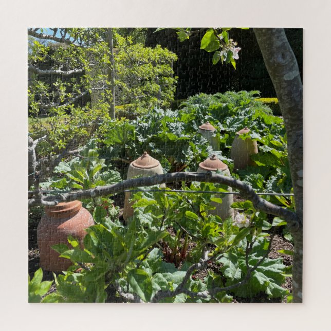 Country Garden with Rhubarb and Terracotta Pots Jigsaw Puzzle (Vertical)