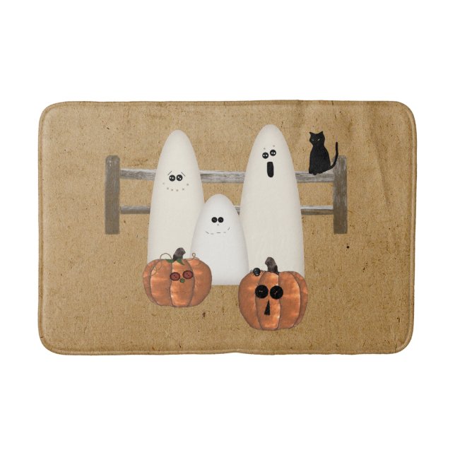 Country Ghosts Halloween Bath Mat (Front)