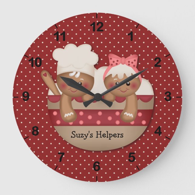 Country Gingerbread Chefs Clock (Front)