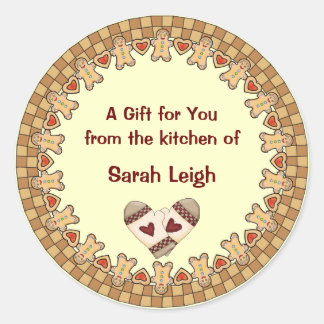 Country Gingerbread Food Gift Sticker