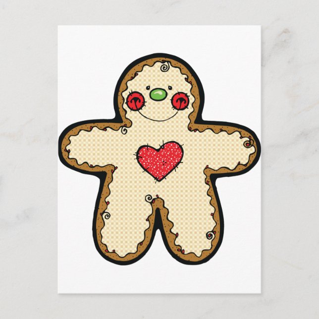 country gingerbread man postcard (Front)